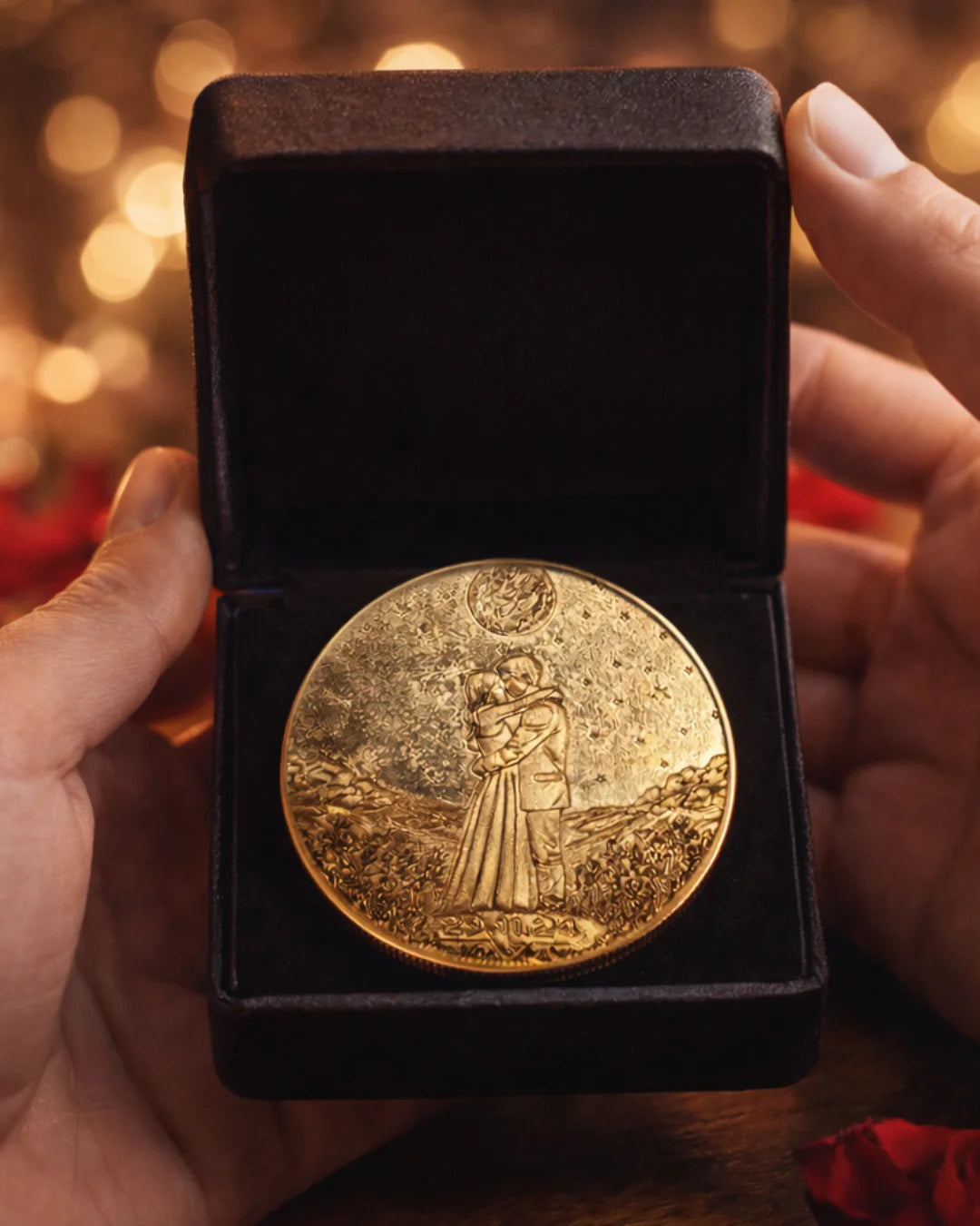 Erinnerungsmünze personalisiert als Geschenk für Paare und besondere Momente