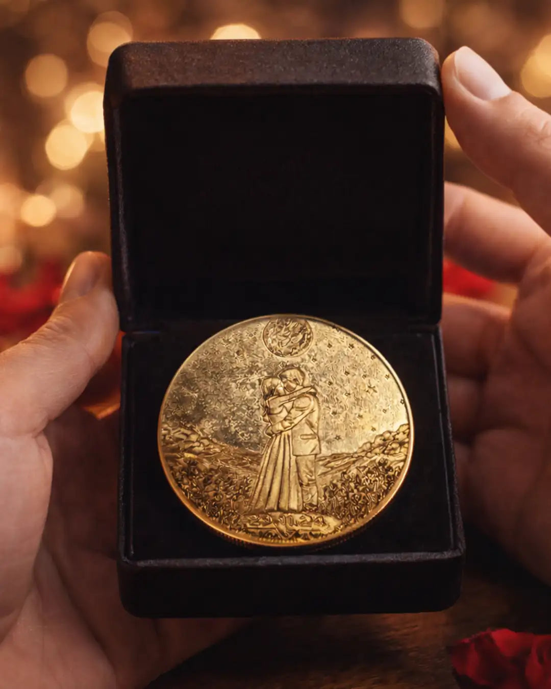 Erinnerungsmünze personalisiert als Geschenk für Paare und besondere Momente